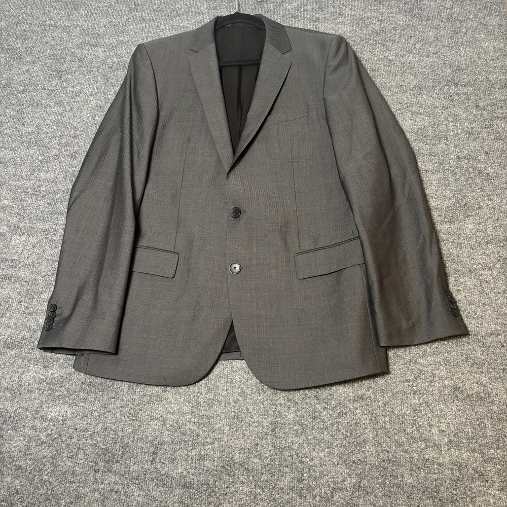 HUGO Hugo Boss Sport Coat Mens 42R Gray Two Button Blazer Formal Business Sharp